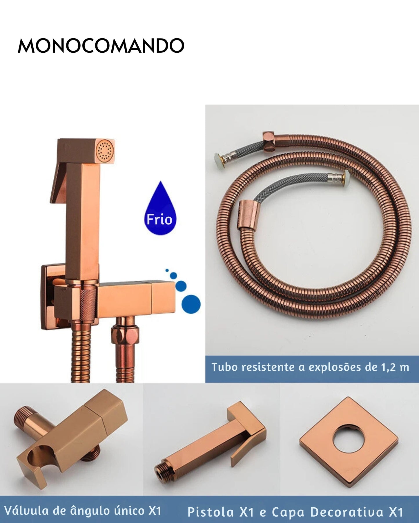 Ducha Higiênica Premium Completa com Jato Delicado e Frete Grátis | Ducha de Banheiro em Aço Inox Alto Brilho