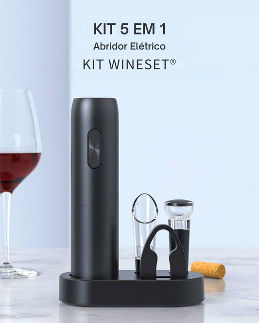 Abridor de Vinho Automático WineSet | Abridor de Vinho Elétrico WineSet