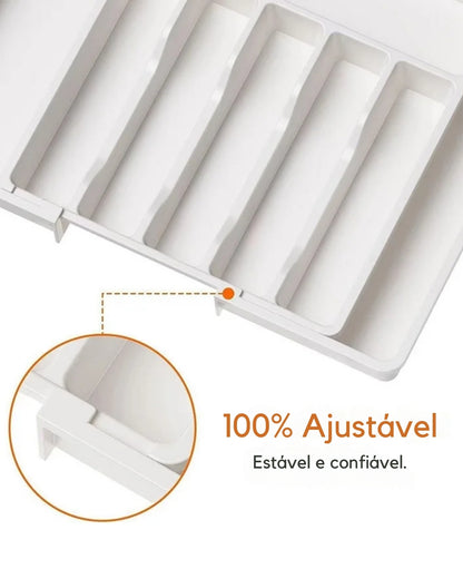 Divisor de Talher Ajustável para Gaveta de Cozinha | Organização e Higiene | Frete Grátis