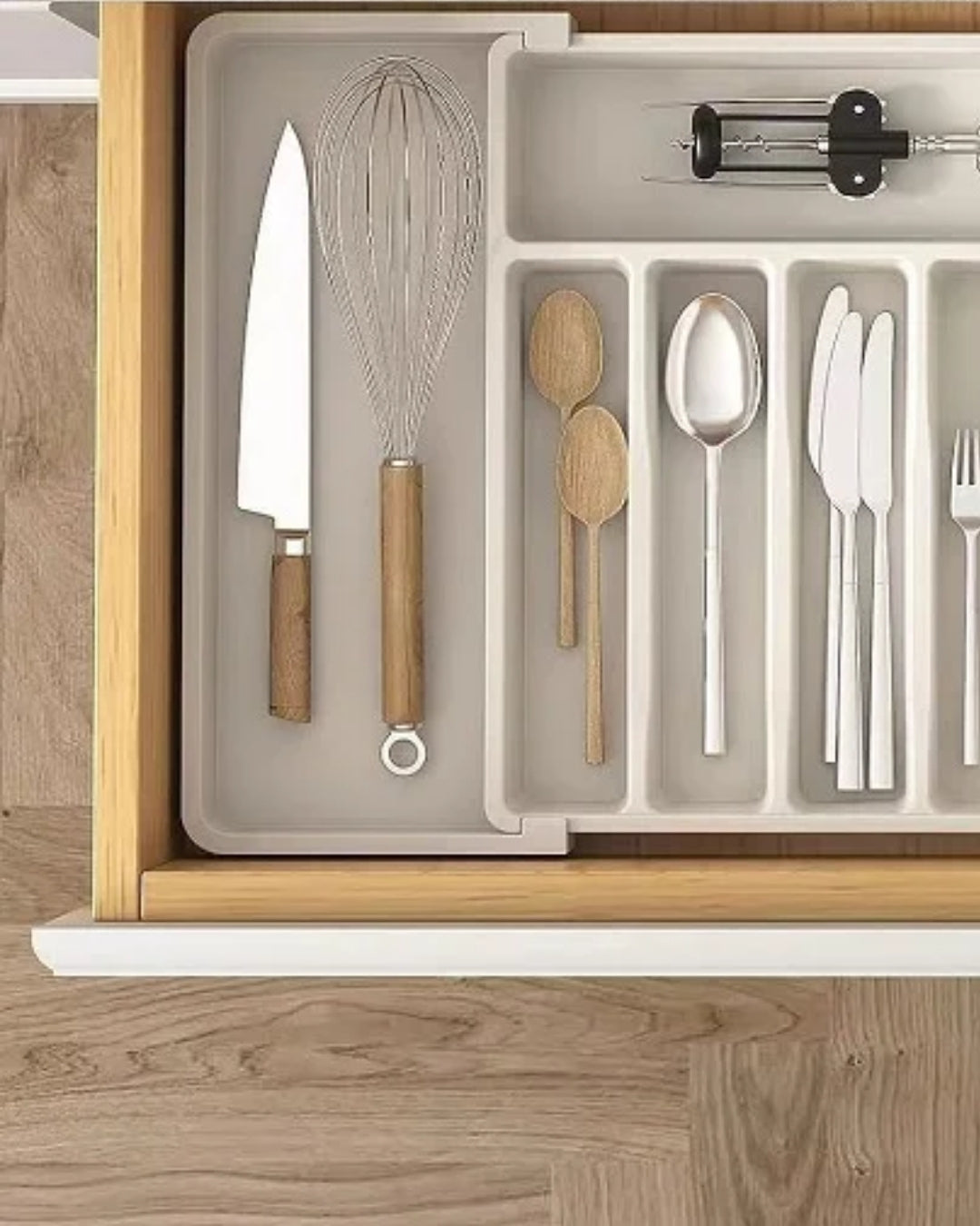 Divisor de Talher Ajustável para Gaveta de Cozinha | Organização e Higiene | Frete Grátis
