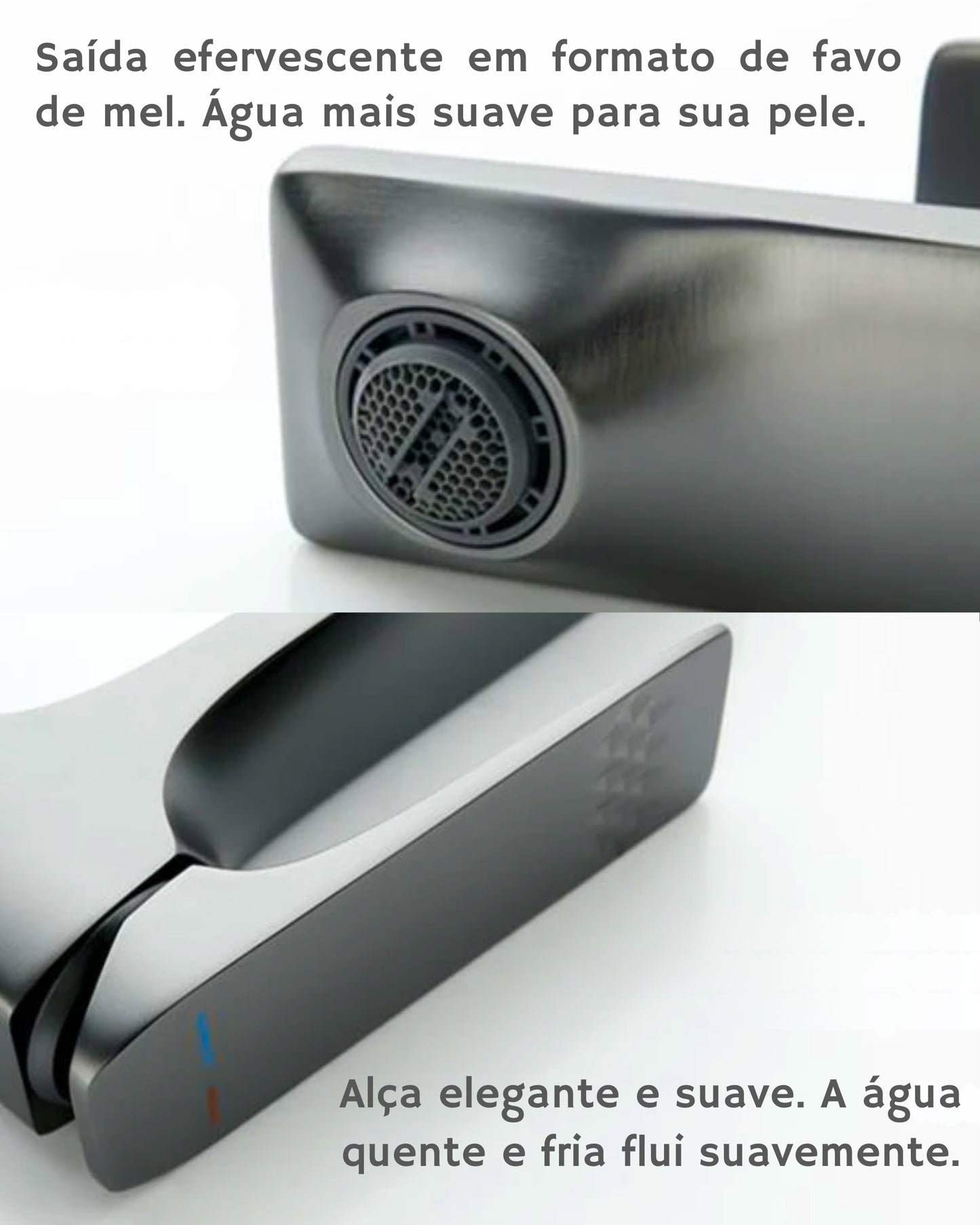 Torneira de Banheiro Água Quente/Fria - Só Água Fria - Dual Premium Design Moderno - Fácil Instalação e Durabilidade Excepcional - Frete Grátis