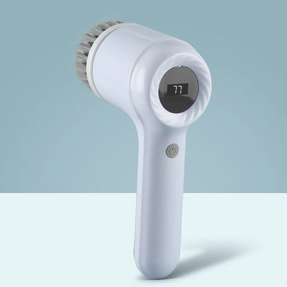 Escova de Limpeza Elétrica Sem Fio com 5 Cabeças - Carregamento USB
